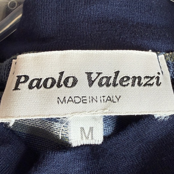 Paolo Valenzi Italy 100% Makò Cotton Crew Neck T-Shirt Set 3 Size M Plaid - Picture 6 of 8